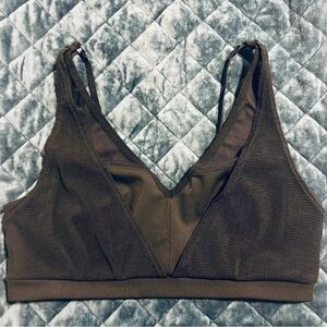 Free People Movement Mesh Overlay Sports Bra, size L